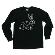 Geometric Bunny - LONG SLEEVE Comfort Colors Tee Little Mama Shirt Shop