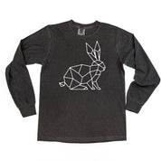 Geometric Bunny - LONG SLEEVE Comfort Colors Tee Little Mama Shirt Shop