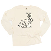 Geometric Bunny - LONG SLEEVE Comfort Colors Tee Little Mama Shirt Shop