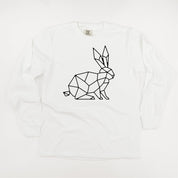 Geometric Bunny - LONG SLEEVE Comfort Colors Tee Little Mama Shirt Shop