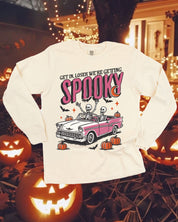 Get in Loser We're Getting Spooky - Long Sleeve Comfort Colors Tee Little Mama Shirt Shop