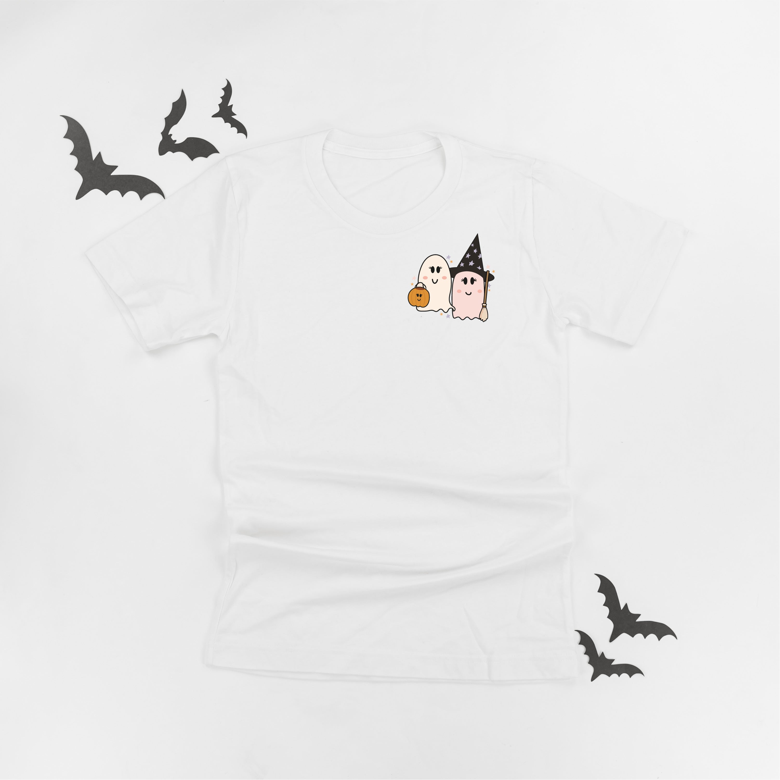 Ghosty Girls - POCKET DESIGN - Unisex Tee Little Mama Shirt Shop