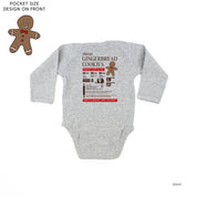 Gingerbread Cookie Recipe (pf&b) - Child LONG SLEEVE Tee Little Mama Shirt Shop