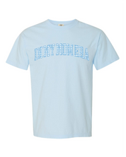 Choose Your Mom Name - Blue Gingham Print - Comfort Colors Tee Little Mama Shirt Shop LLC