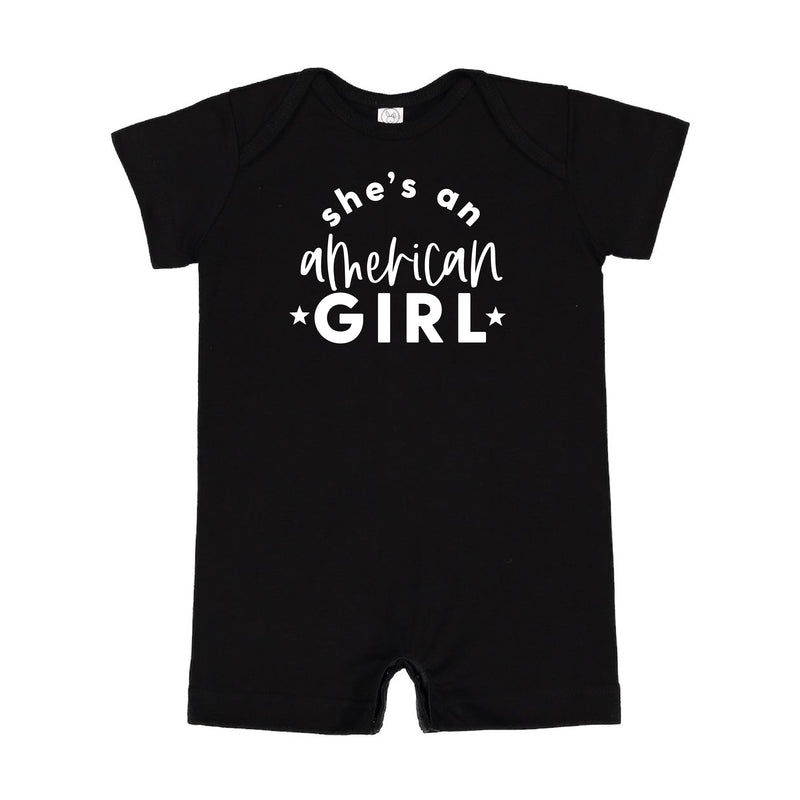 She's an American Girl - Short Sleeve / Shorts - One Piece Baby Romper