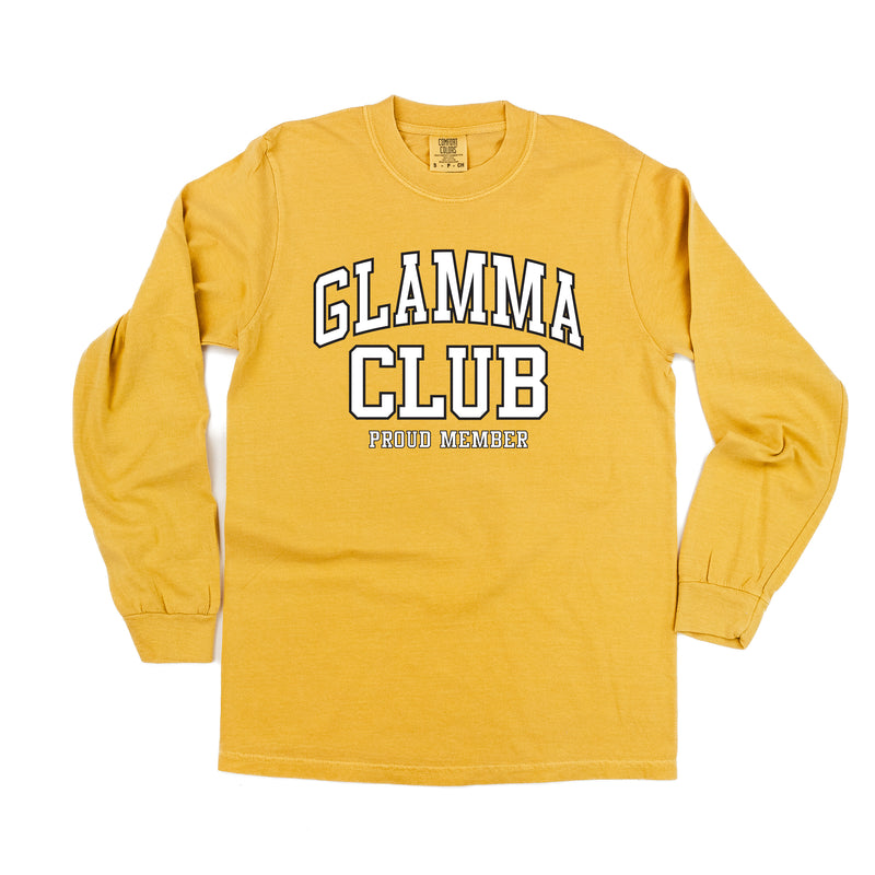 Varsity Style - GLAMMA Club - Proud Member - LONG SLEEVE COMFORT COLORS TEE