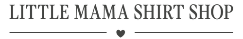 Logo of Little Mama Shirt Shop with a heart symbol