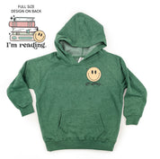 Go Away... Pocket Design on Front w/ I’m Reading. Full Design on Back - Child Hoodie