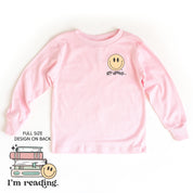 Go Away... Pocket Design on Front w/ I’m Reading. Full Design on Back - Child Long Sleeve Tee Little Mama Shirt Shop