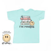 Go Away... Pocket Design on Front w/ I’m Reading. Full Design on Back - Child Tee Little Mama Shirt Shop