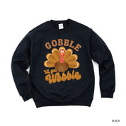 Gobble 'Til Ya Wobble - Basic Fleece Crewneck Little Mama Shirt Shop LLC