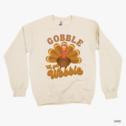 Gobble 'Til Ya Wobble - Basic Fleece Crewneck Little Mama Shirt Shop LLC