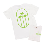 Good Vibes Mama & 3 Palm Trees (pf & b) - Comfort Colors Tee Little Mama Shirt Shop