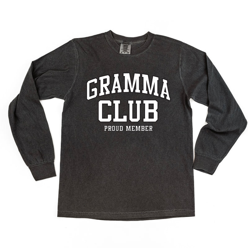 Varsity Style - GRAMMA Club - Proud Member - LONG SLEEVE COMFORT COLORS TEE