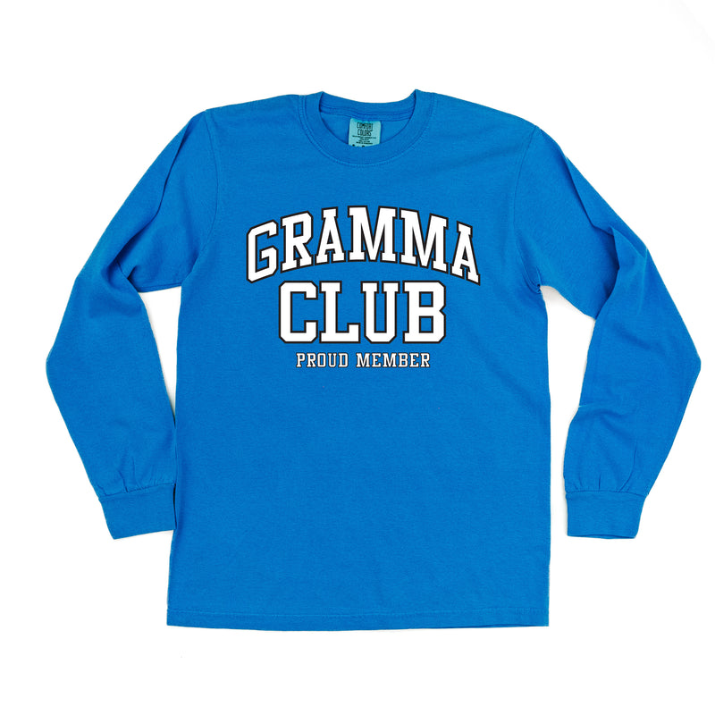 Varsity Style - GRAMMA Club - Proud Member - LONG SLEEVE COMFORT COLORS TEE