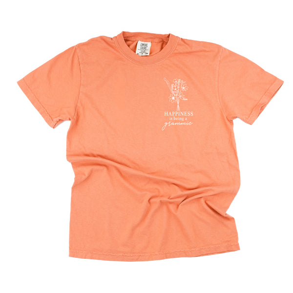 Bouquet Style - Happiness is Being a GRAMMIE - SHORT SLEEVE COMFORT COLORS TEE