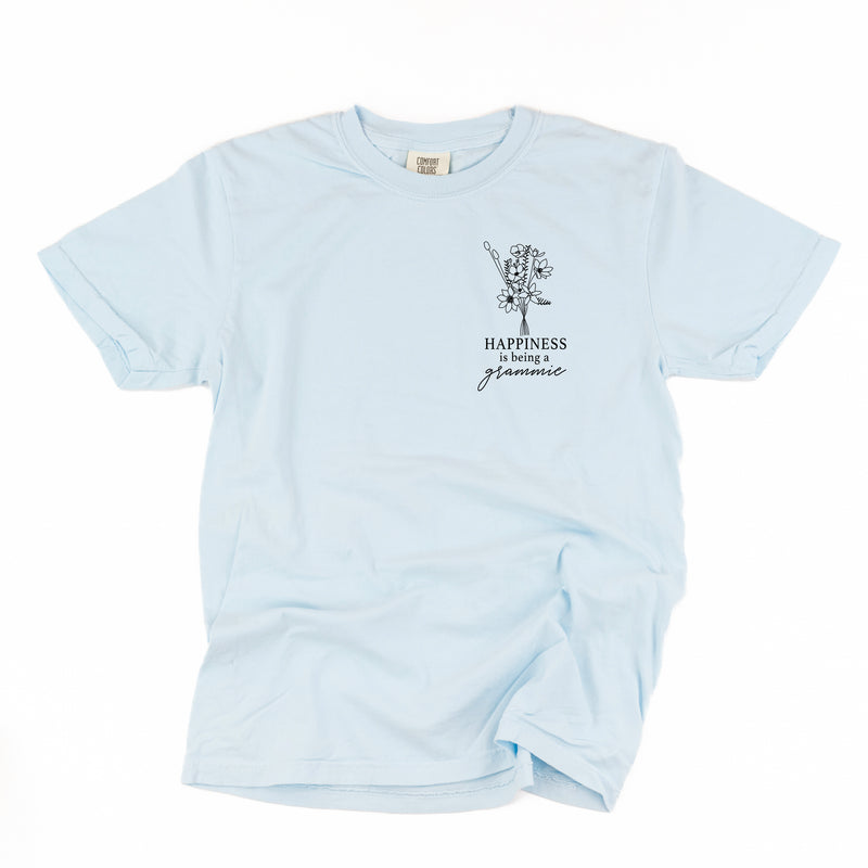 Bouquet Style - Happiness is Being a GRAMMIE - SHORT SLEEVE COMFORT COLORS TEE