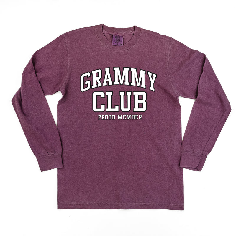 Varsity Style - GRAMMY Club - Proud Member - LONG SLEEVE COMFORT COLORS TEE