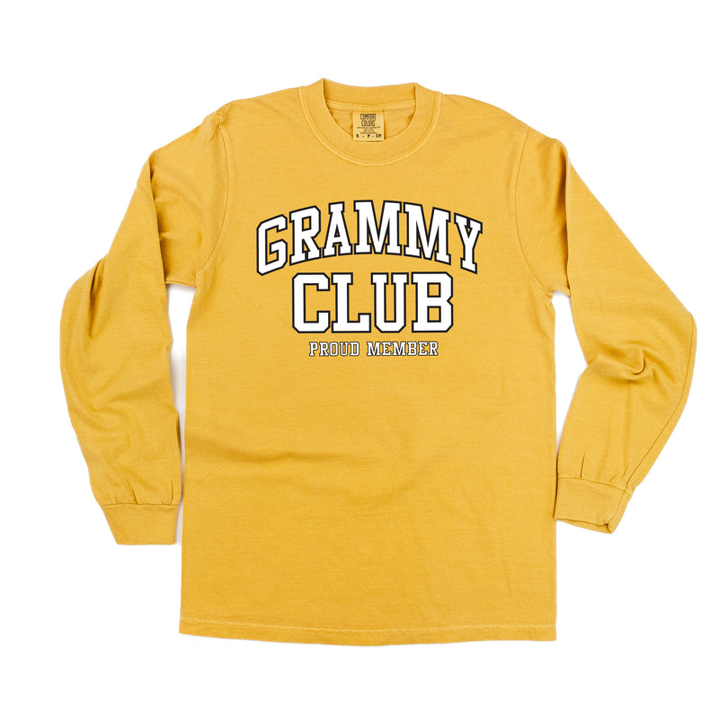 Varsity Style - GRAMMY Club - Proud Member - LONG SLEEVE COMFORT COLORS TEE