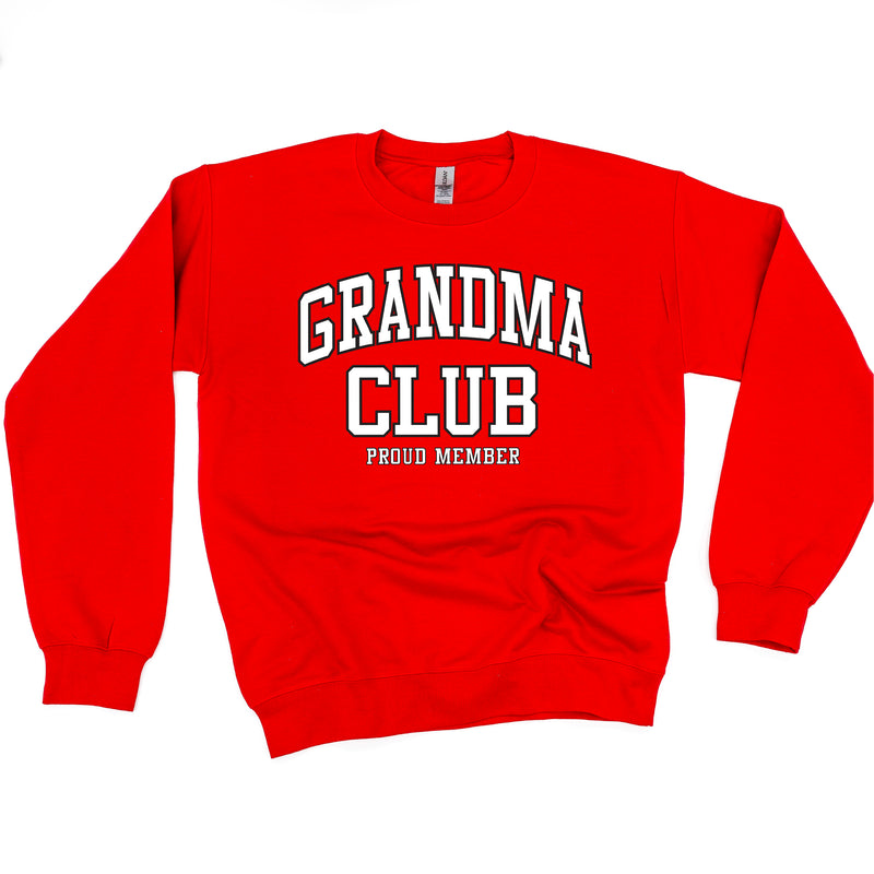 Varsity Style - GRANDMA Club - Proud Member - BASIC FLEECE CREWNECK