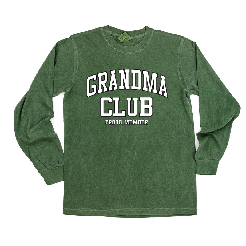 Varsity Style - GRANDMA Club - Proud Member - LONG SLEEVE COMFORT COLORS TEE