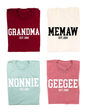 "(Choose Your Grandma Name) - Est. (Select Your Year)" - Unisex Tee Little Mama Shirt Shop