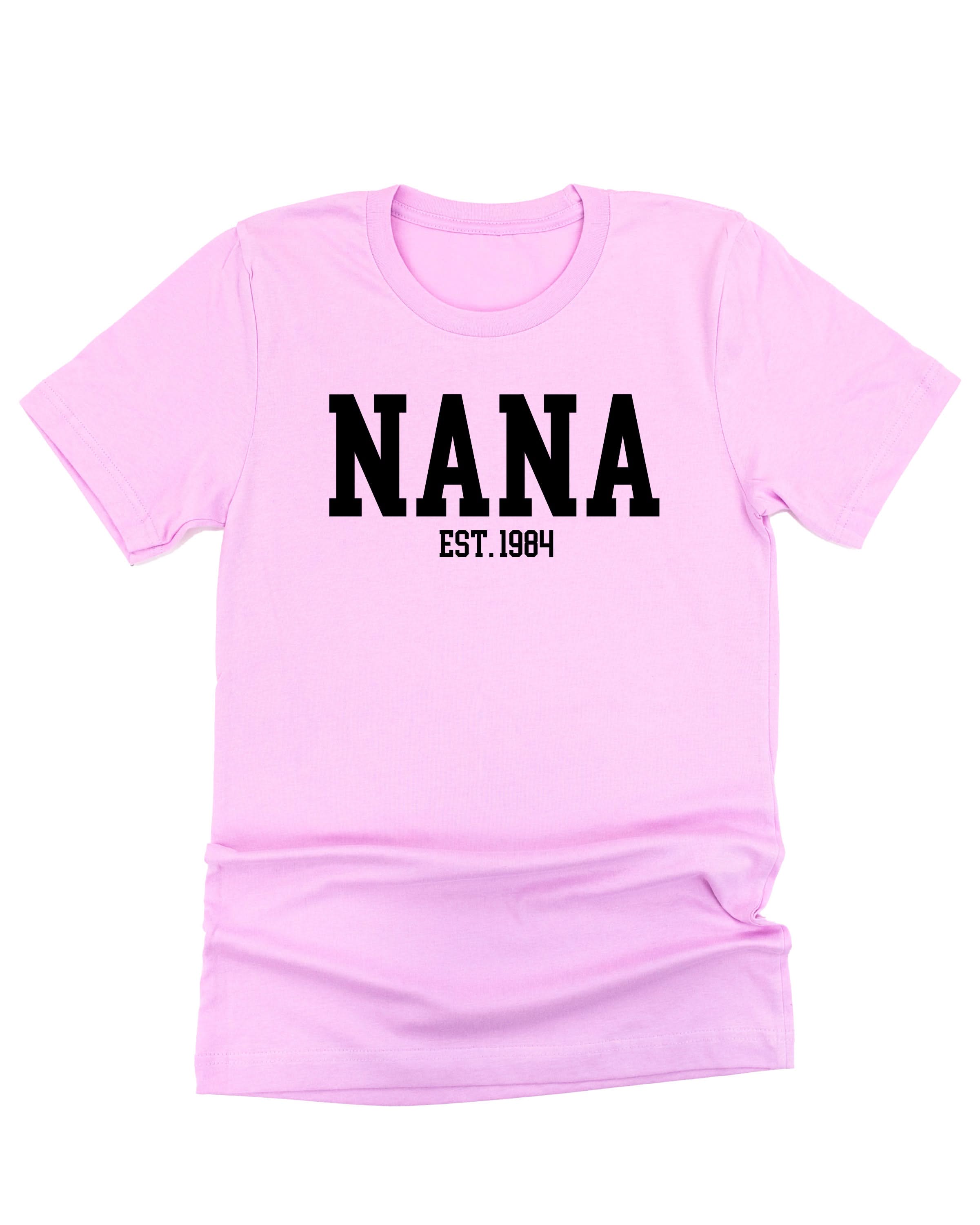 "(Choose Your Grandma Name) - Est. (Select Your Year)" - Unisex Tee Little Mama Shirt Shop
