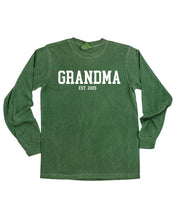 "(Choose Your Grandma Name) - Est. (Select Your Year)"  - Long Sleeve Comfort Colors Tee Little Mama Shirt Shop