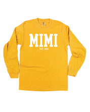 "(Choose Your Grandma Name) - Est. (Select Your Year)"  - Long Sleeve Comfort Colors Tee Little Mama Shirt Shop