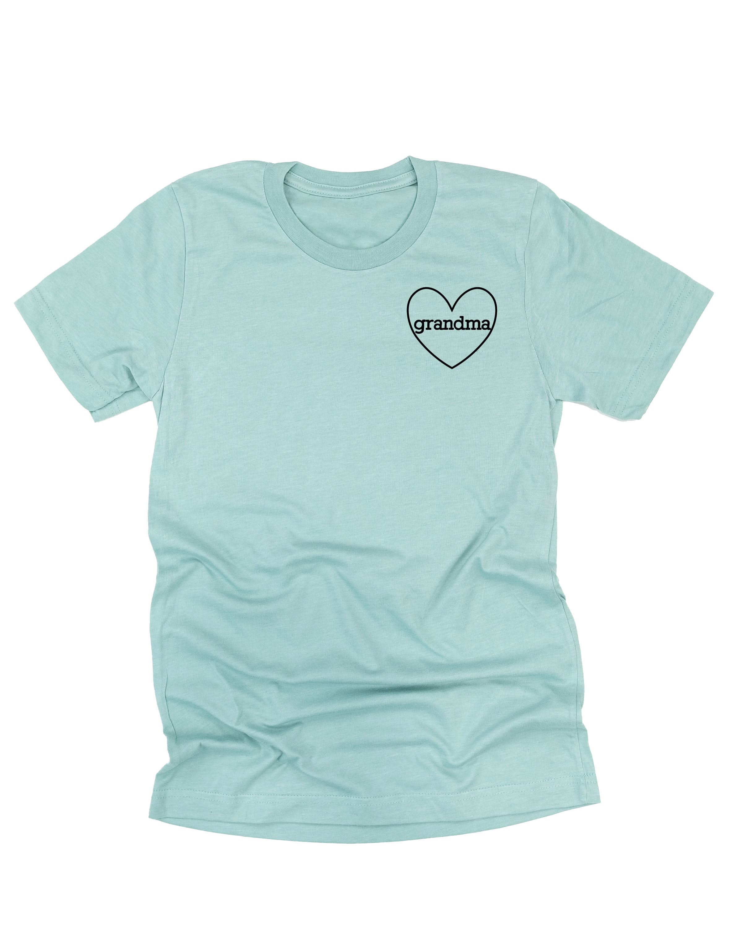 "______ (Heart Around) - (Choose Your Grandma Name)" - Unisex Tee Little Mama Shirt Shop
