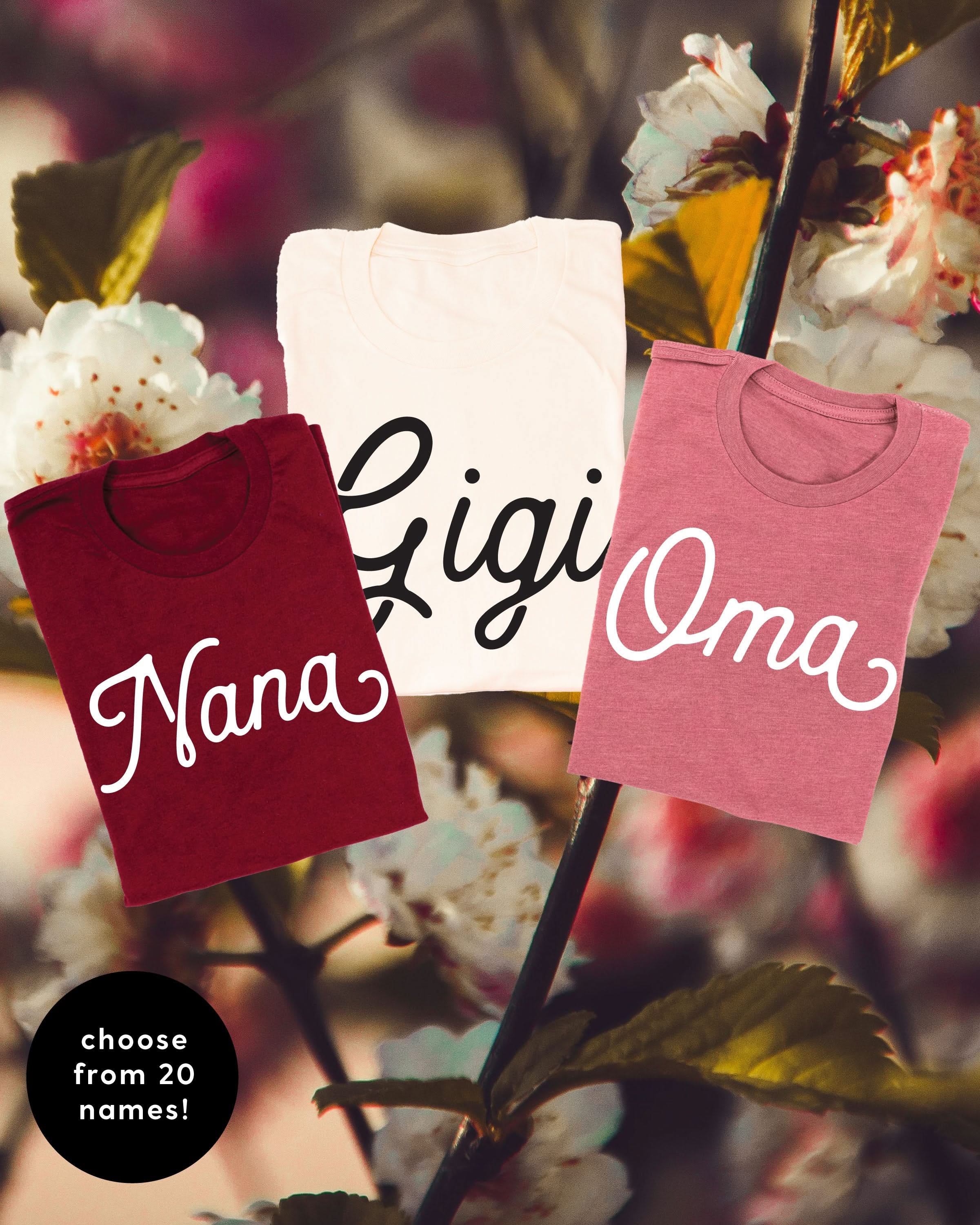 (Choose Your Grandma Name) - Script Design - Unisex Tee Little Mama Shirt Shop
