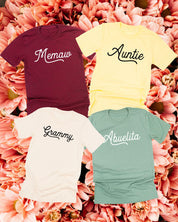 (Choose Your Grandma Name) - Script Design - Unisex Tee Little Mama Shirt Shop