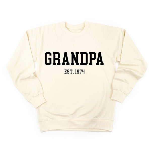 GRANDPA - EST. (Select Your Year) - Lightweight Pullover Sweater