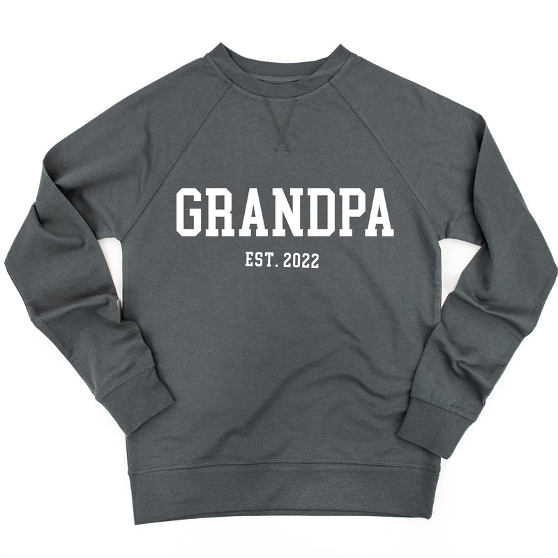 GRANDPA - EST. (Select Your Year) - Lightweight Pullover Sweater