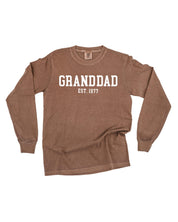 "(Choose Your Grandpa Name) - Est. (Select Your Year)" - Long Sleeve Comfort Colors Tee Little Mama Shirt Shop