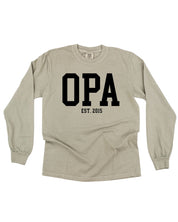 "(Choose Your Grandpa Name) - Est. (Select Your Year)" - Long Sleeve Comfort Colors Tee Little Mama Shirt Shop