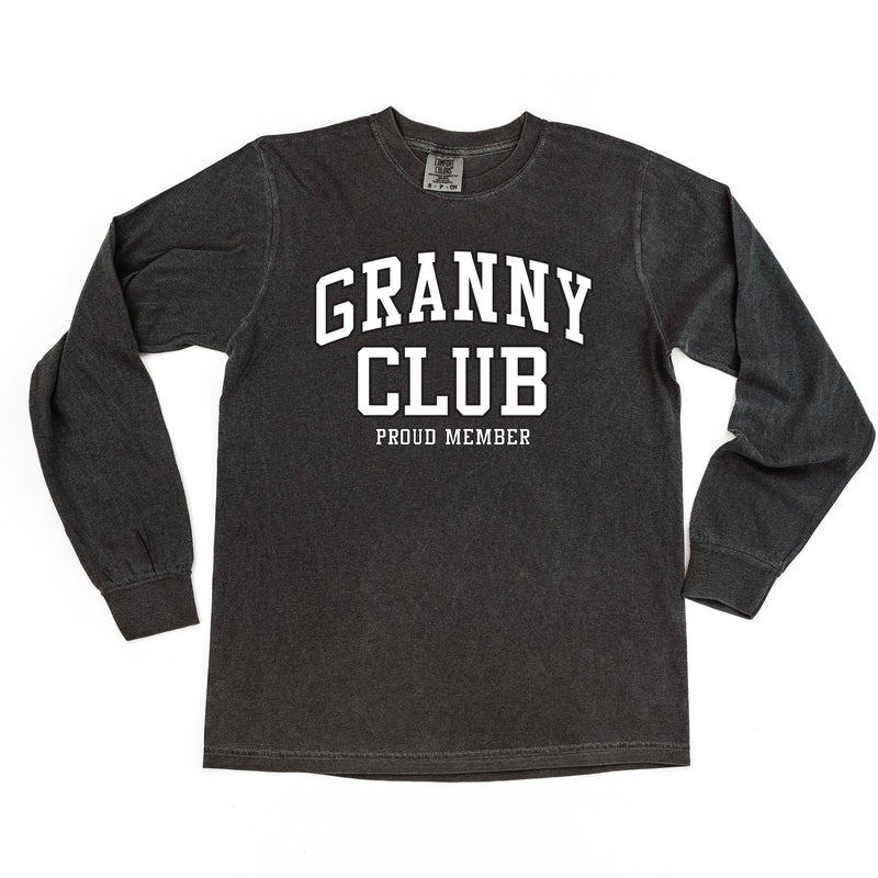 Varsity Style - GRANNY Club - Proud Member - LONG SLEEVE COMFORT COLORS TEE