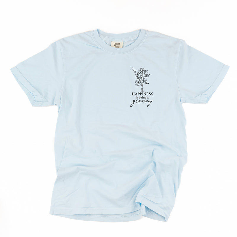 Bouquet Style - Happiness is Being a GRANNY - SHORT SLEEVE COMFORT COLORS TEE