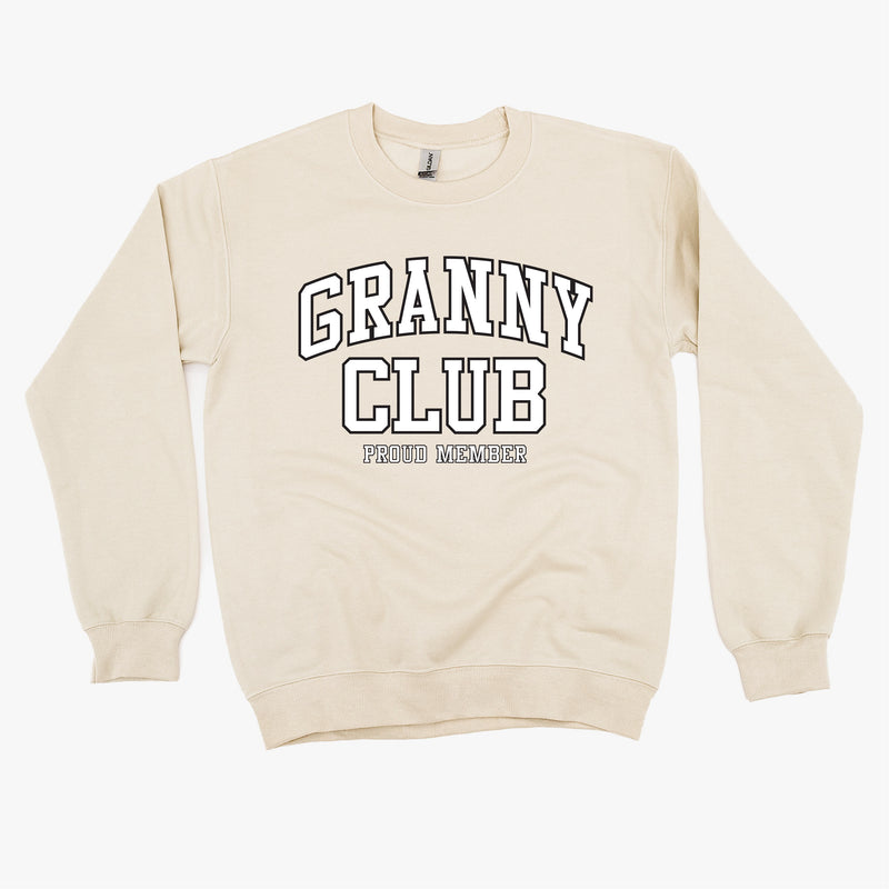 Varsity Style - GRANNY Club - Proud Member - BASIC FLEECE CREWNECK