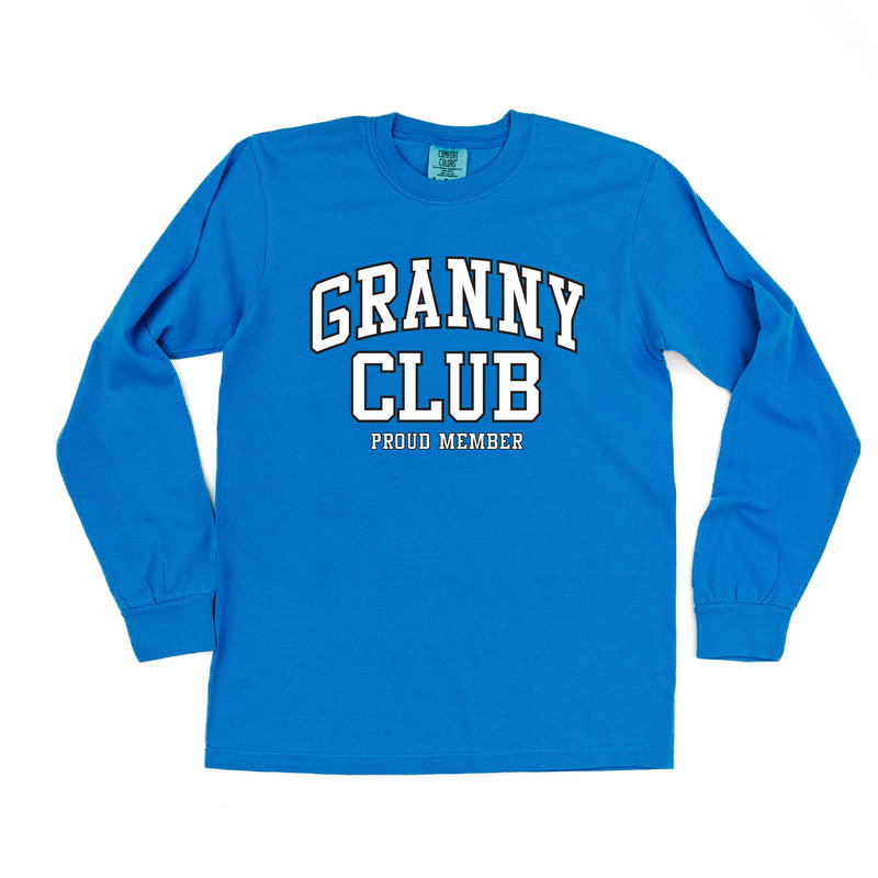 Varsity Style - GRANNY Club - Proud Member - LONG SLEEVE COMFORT COLORS TEE