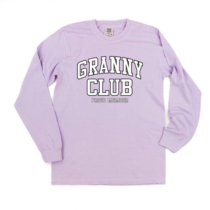 Varsity Style - GRANNY Club - Proud Member - LONG SLEEVE COMFORT COLORS TEE