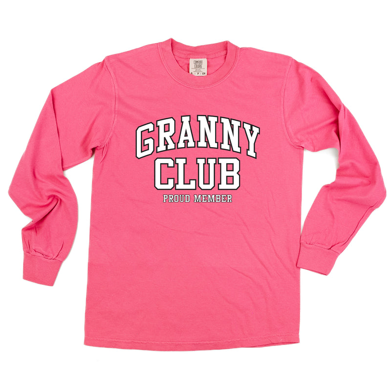 Varsity Style - GRANNY Club - Proud Member - LONG SLEEVE COMFORT COLORS TEE