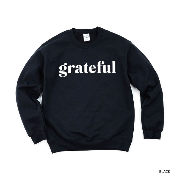 Grateful (Block) - Basic Fleece Crewneck