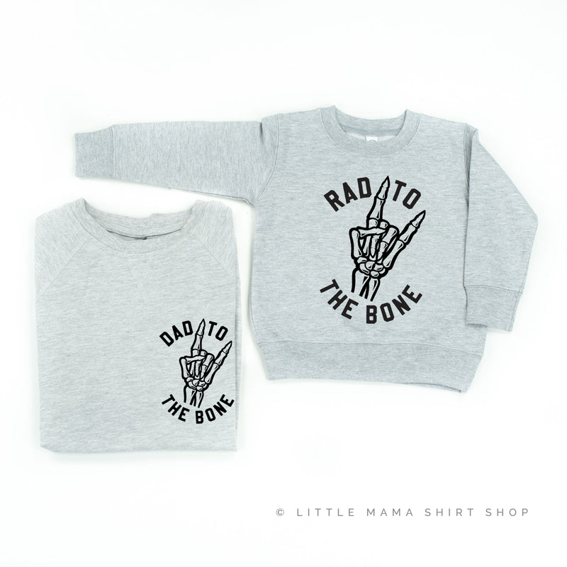 Dad to the Bone / Rad to the Bone - Set of 2 Matching Sweaters
