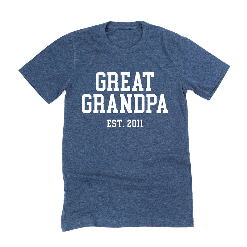 GREAT GRANDPA - EST. (Select Your Year) - Unisex Tee