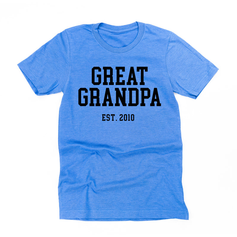 GREAT GRANDPA - EST. (Select Your Year) - Unisex Tee