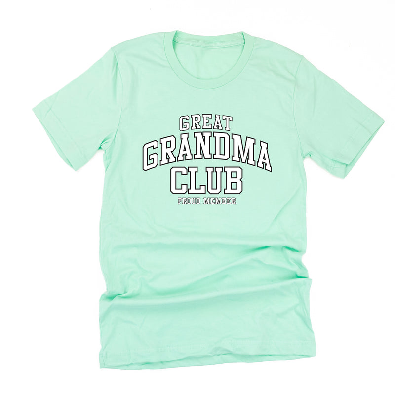 Varsity Style - GREAT GRANDMA Club - Proud Member - Unisex Tee