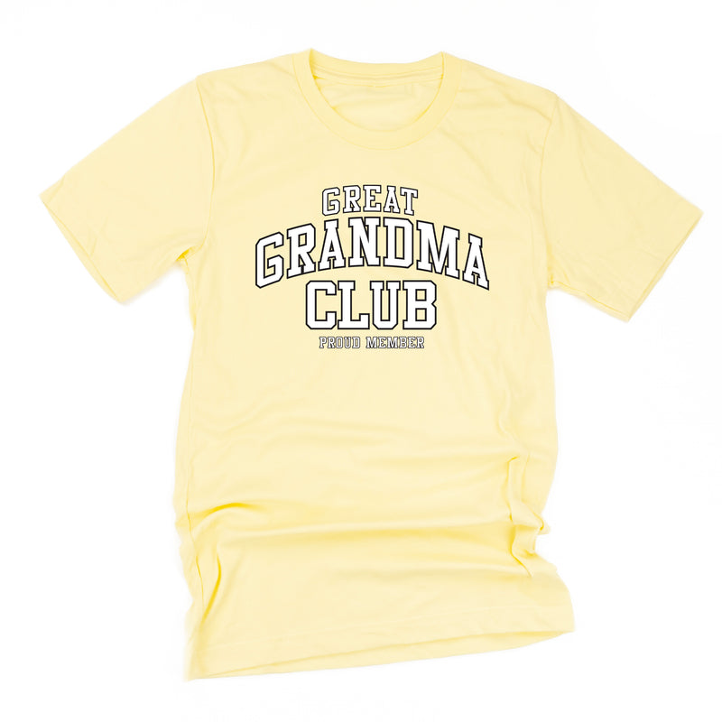 Varsity Style - GREAT GRANDMA Club - Proud Member - Unisex Tee