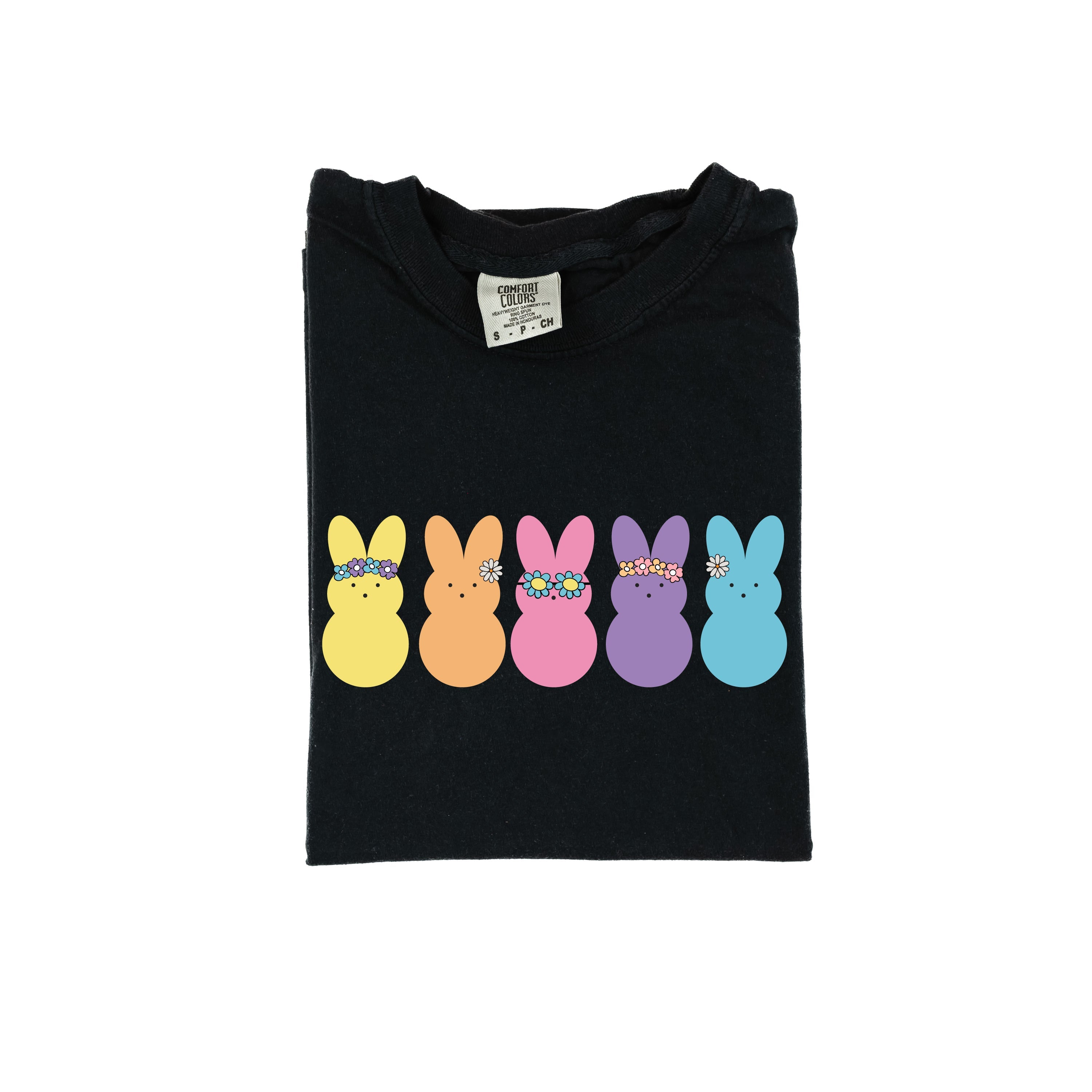 Floral Headband Neon Peeps - Comfort Colors Tee Little Mama Shirt Shop
