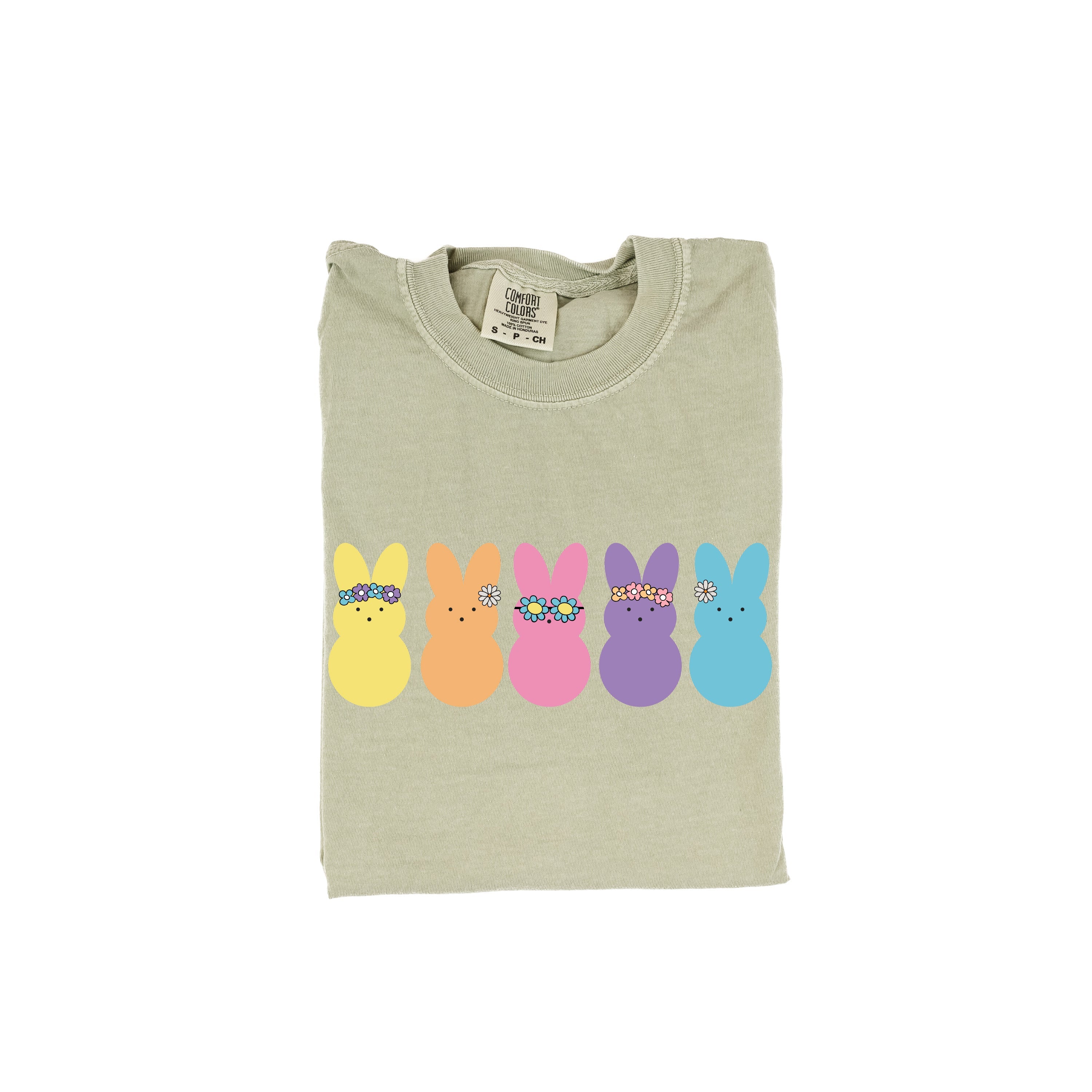 Floral Headband Neon Peeps - Comfort Colors Tee Little Mama Shirt Shop